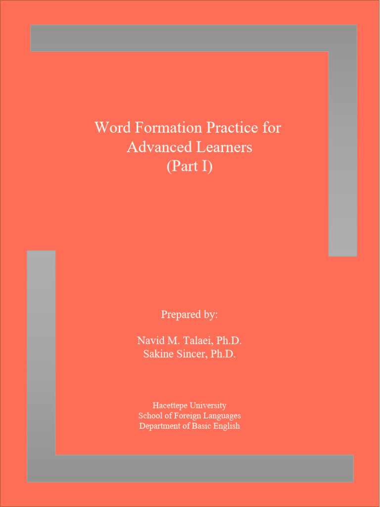 Advanced Word Formation Exercises | PDF | Verb | Adjective