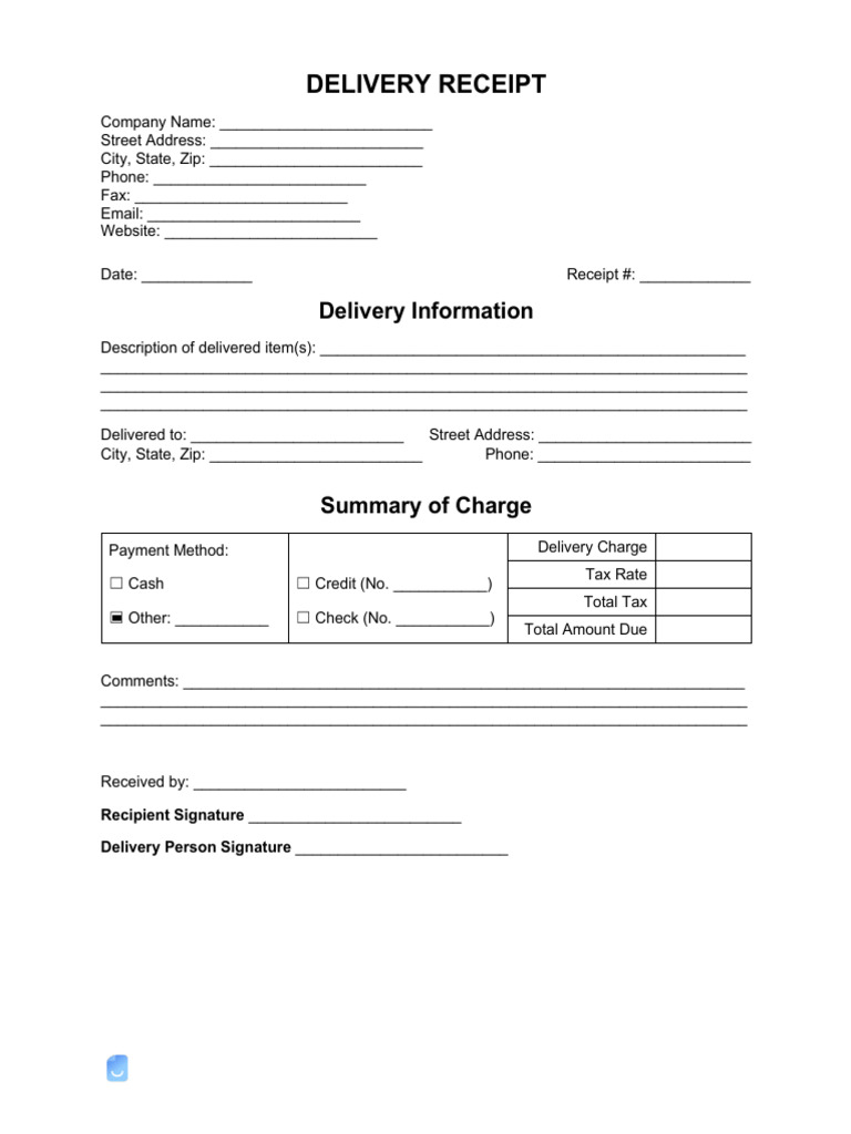 Delivery Receipt for Refrigeration Parts | PDF | Electronics ...