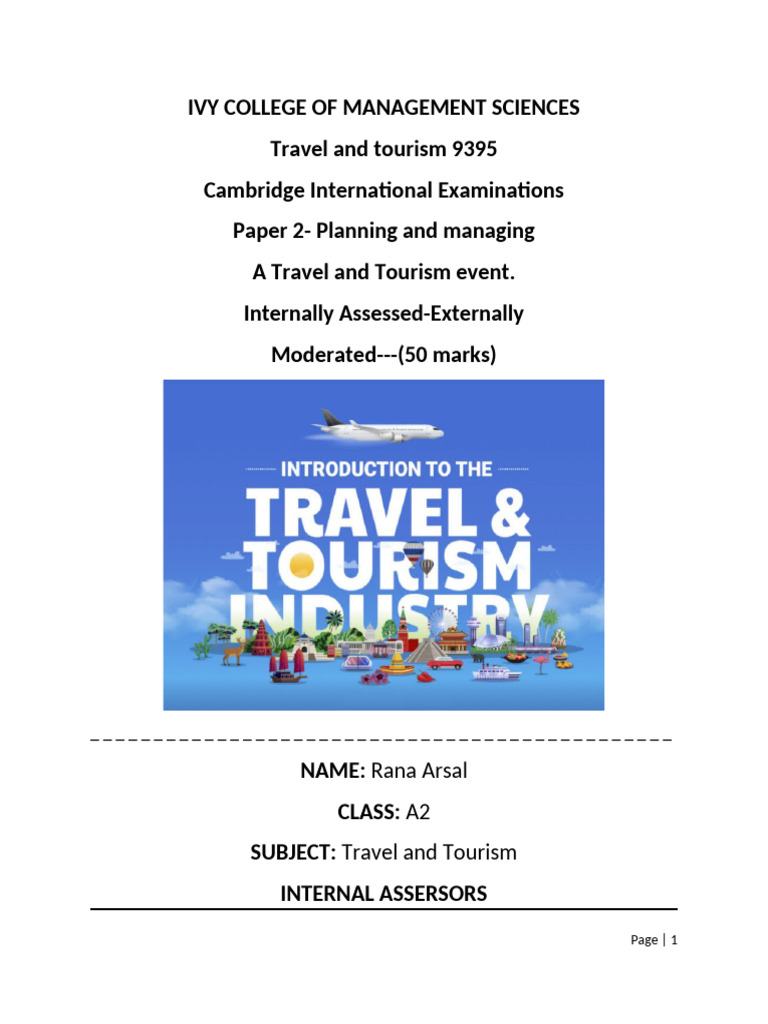 Travel Tourism A2 Write-Up | PDF | Tourism | Team Building
