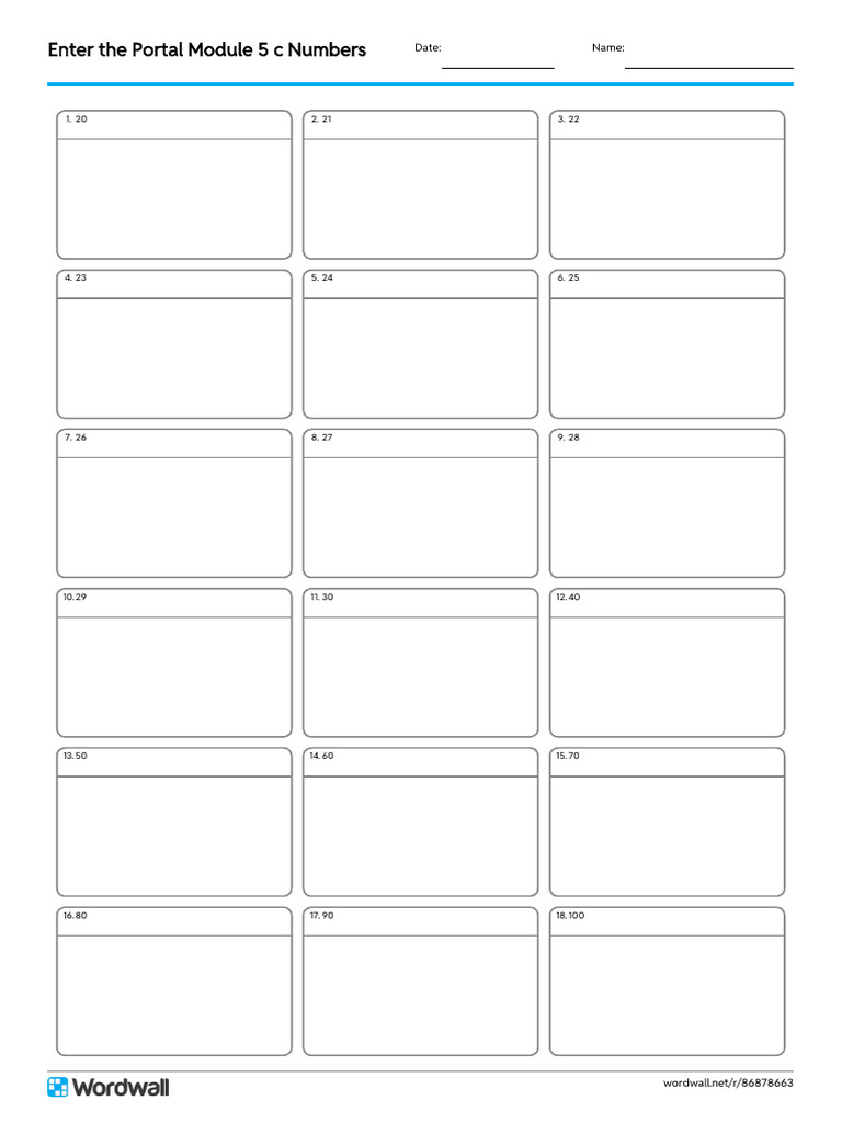 Enter The Portal Module 5 C Numbers Drawing Frame | PDF