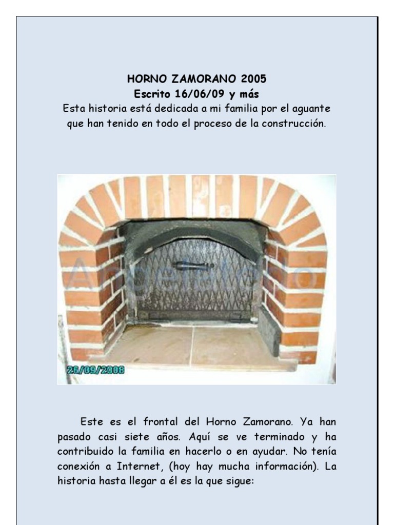 Construcción del Horno Zamorano | PDF | Parilla | Cocinando, image size:768x1024