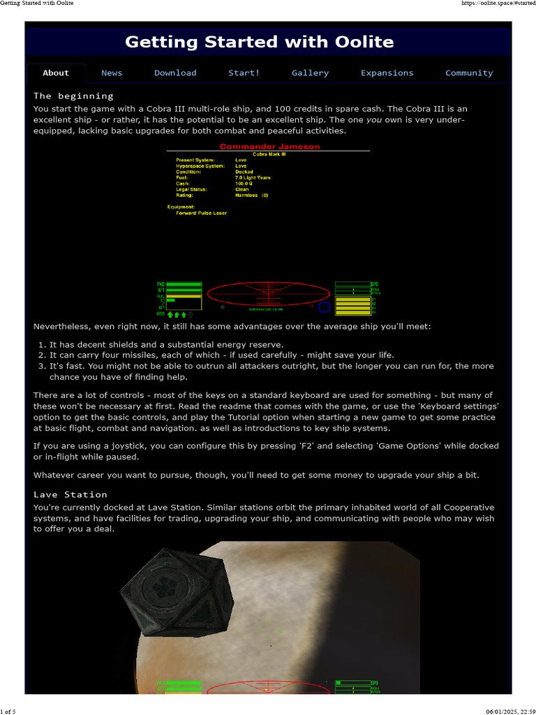Oolite Beginner's Guide: Starting Tips | PDF | Piracy | Ships