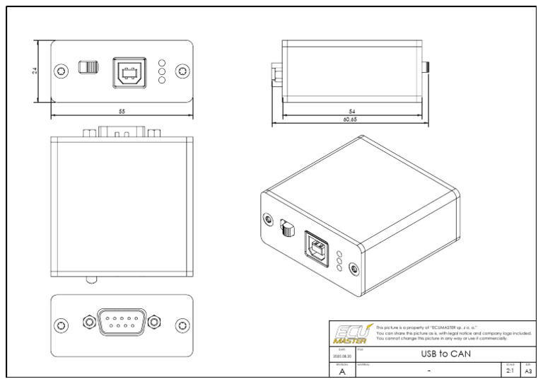 USB to CAN A3 Document Overview | PDF