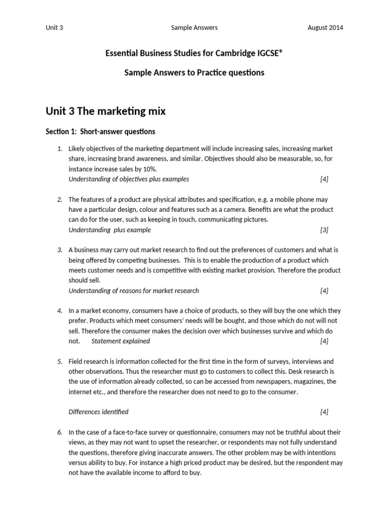 Unit 3 Answers | PDF | Demand | Elasticity (Economics)