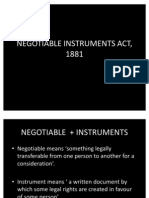 Negotiable Instruments Act, 1881