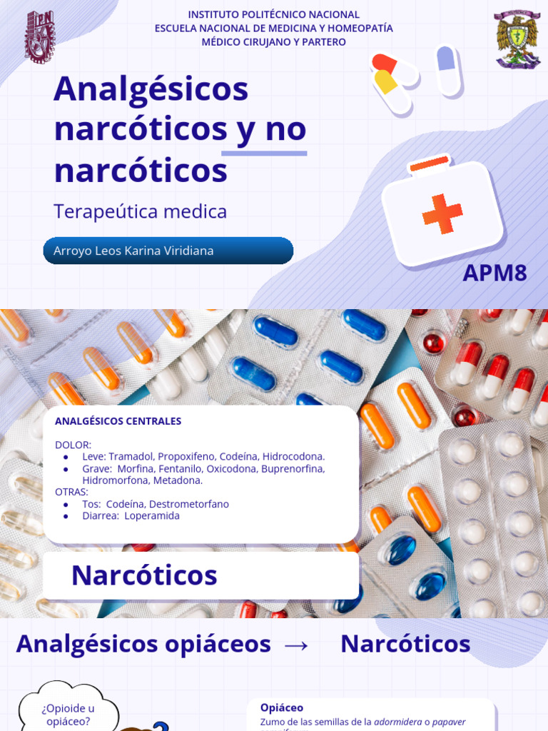 Clasificación y Uso de Analgésicos | PDF | Opioide | Droga anti ...