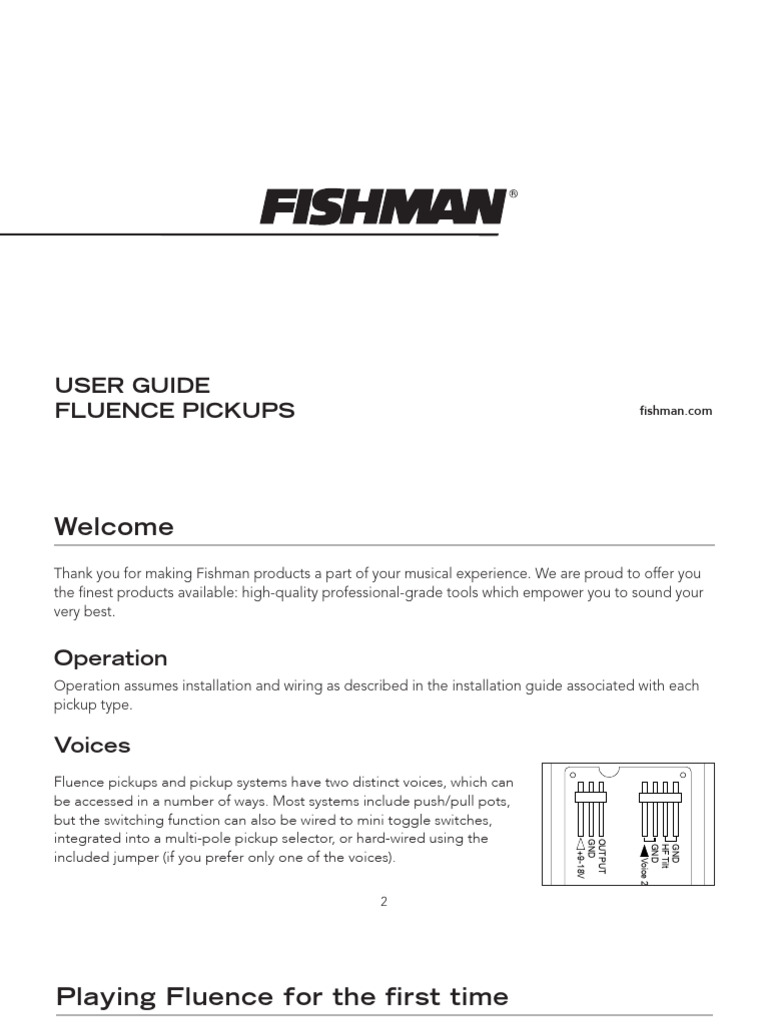 Fluence Pickups User Guide | PDF | Guitar Family Instruments | Electronics