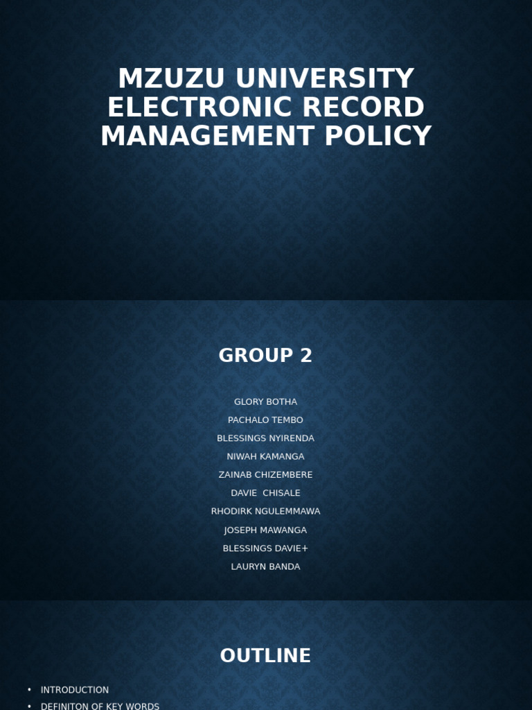 Group 2 PPT Policy | PDF | Records Management | Regulatory Compliance