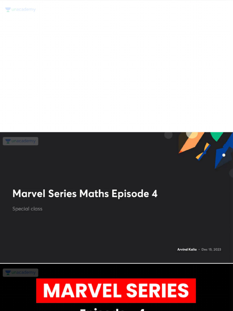 Marvel Series Maths Episode 4 With Anno | PDF