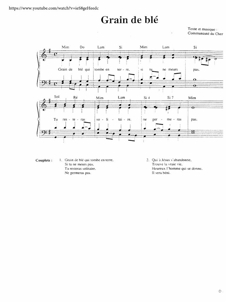 Grain de blé : Paroles et musique | PDF | Blé | Céréale