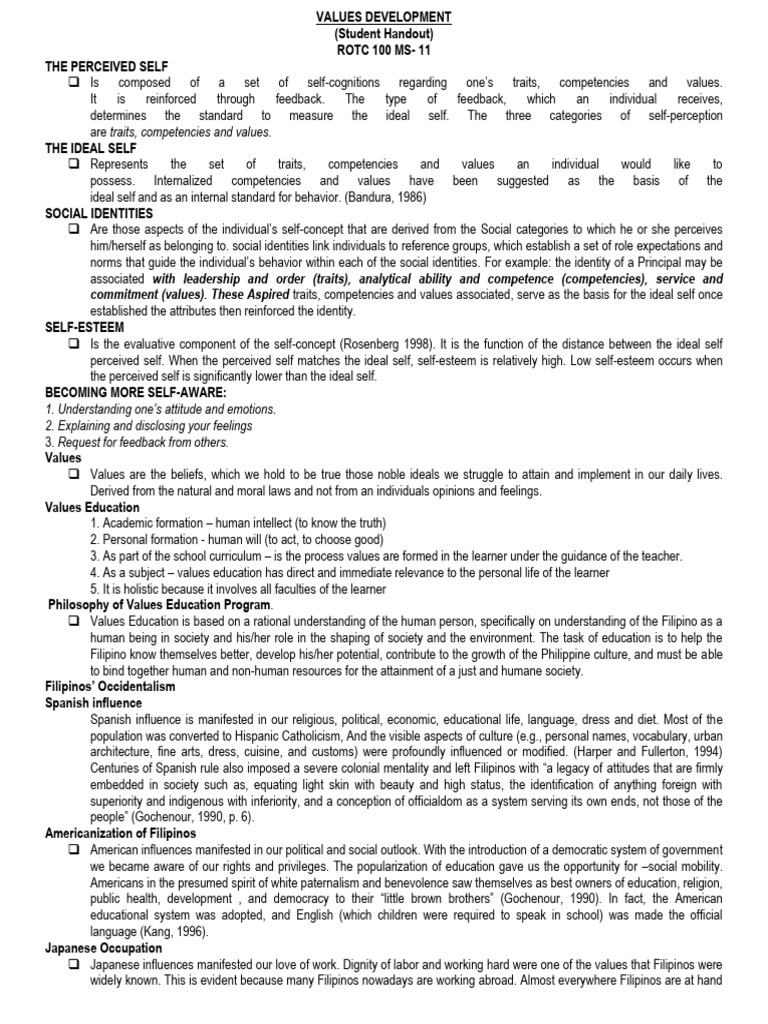 4th F Values Development | PDF | Free Will | Morality