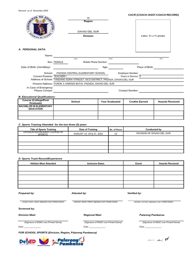 2024 Coaches Forms | PDF | Affidavit