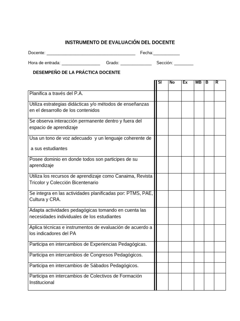 Evaluación del Desempeño Docente | PDF | Maestros | Aprendizaje