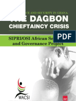 Governance and Security in Ghana: The Dagbon Chieftancy Crisis 
