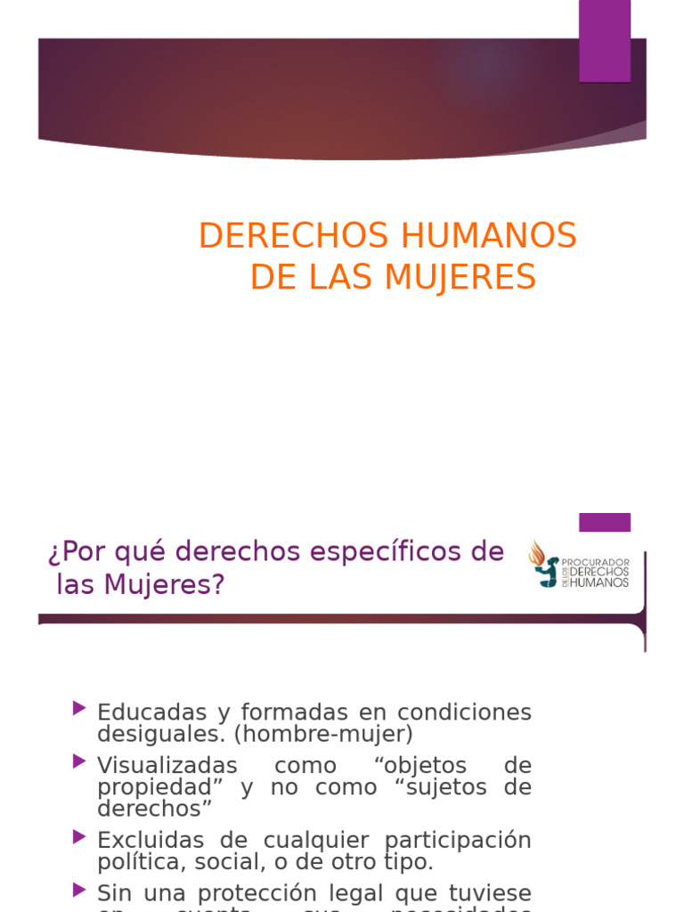 Derechos Humanos de Las Mujeres | PDF | Machismo | Violencia