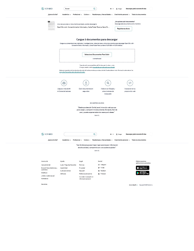 Subir | PDF | Scribd | Sitios web