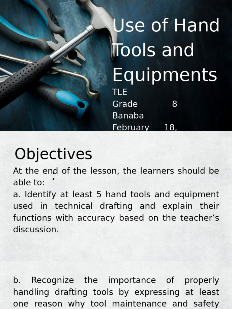 Hand Tools in Technical Drafting | PDF