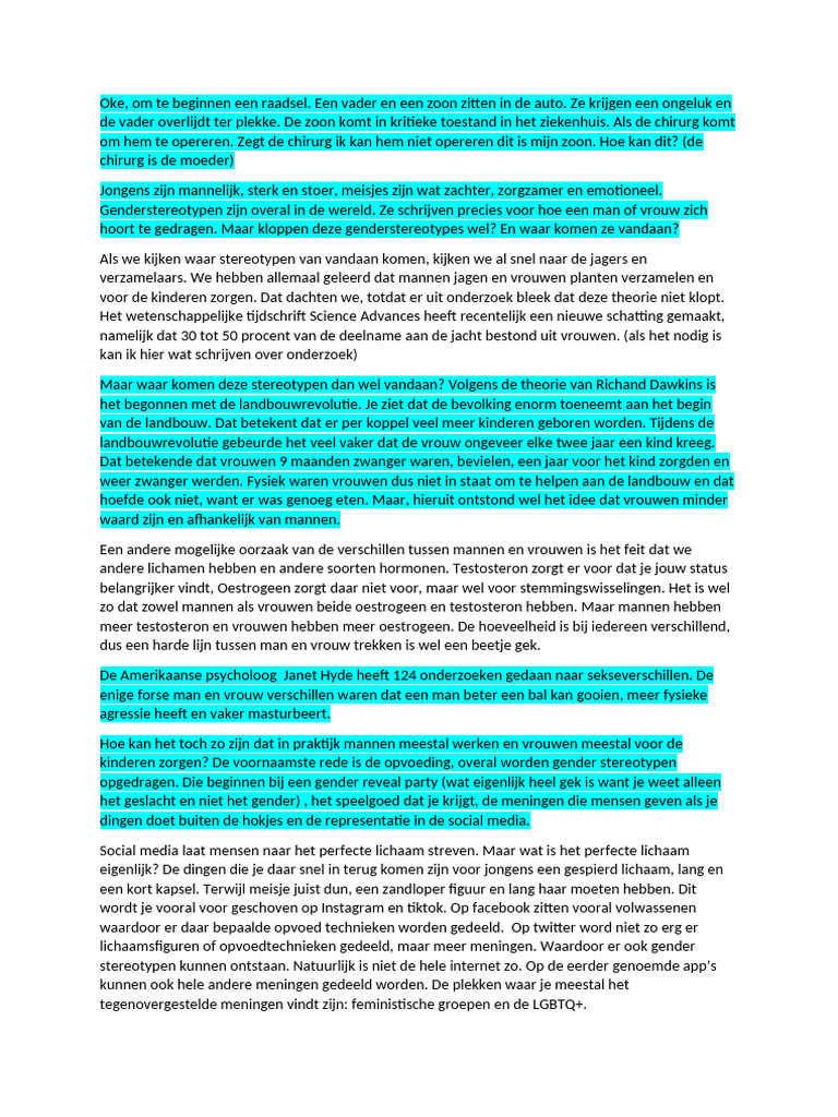 Tekst Presetatie Betere Volgorde | PDF