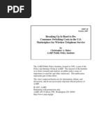 Breaking Up Is Hard To Do: Consumer Switching Costs in The U.S. Marketplace For Wireless Telephone Service