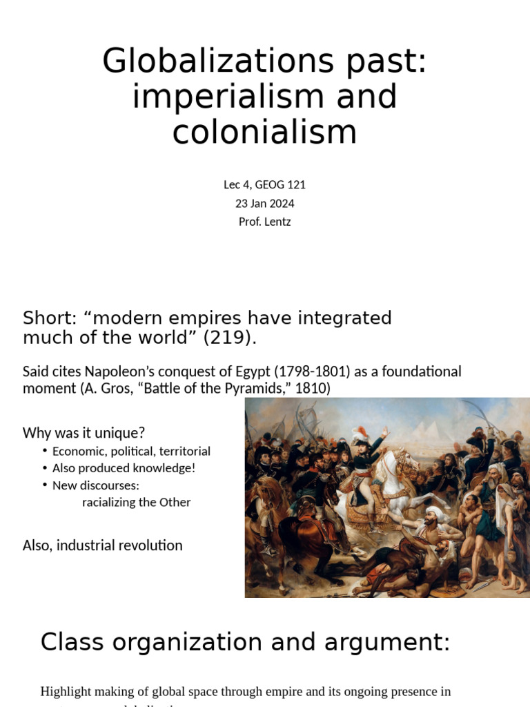 Lec+4 Globalizations+Past 2025 | PDF | Imperialism | Colonialism