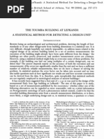 The Toumba Building at Lefkandi A Statistical Method For Detecting A Design-Unit