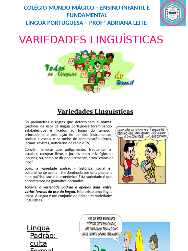 2_ Variedades Linguísticas | PDF | Gramática | Linguística