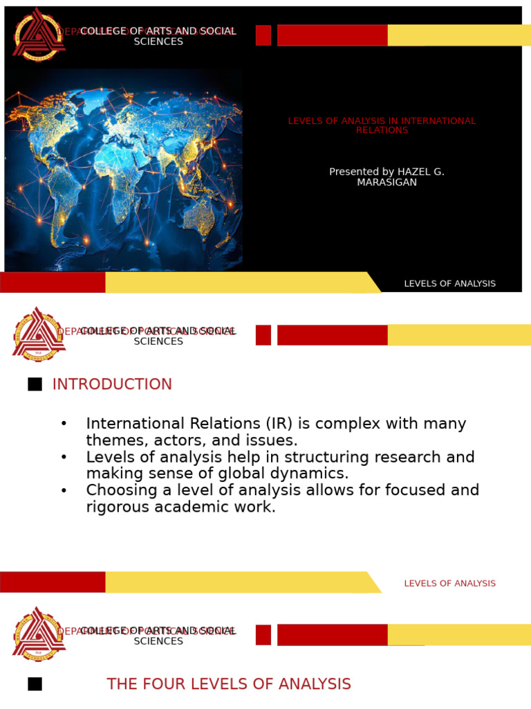 Understanding Levels of Analysis in IR | PDF | Policy | Social Psychology