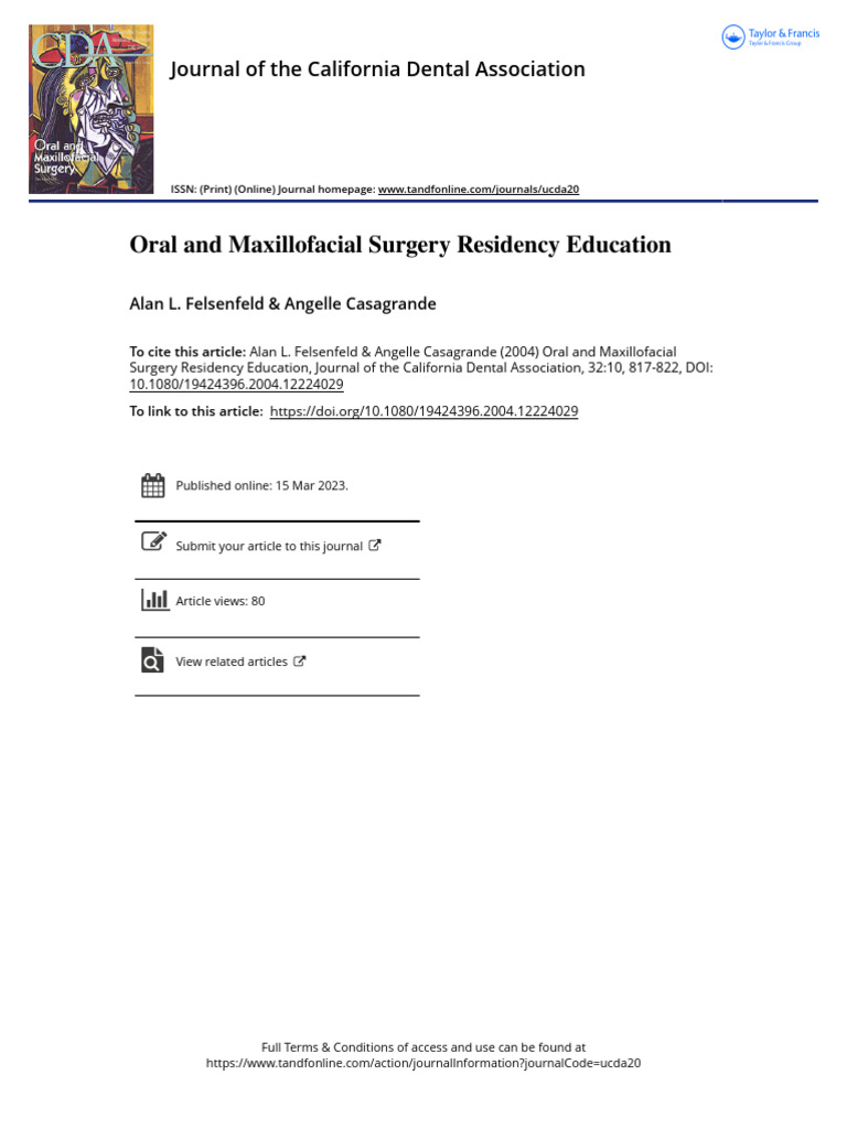 Oral and Maxillofacial Surgery Training | PDF | Oral And Maxillofacial ...