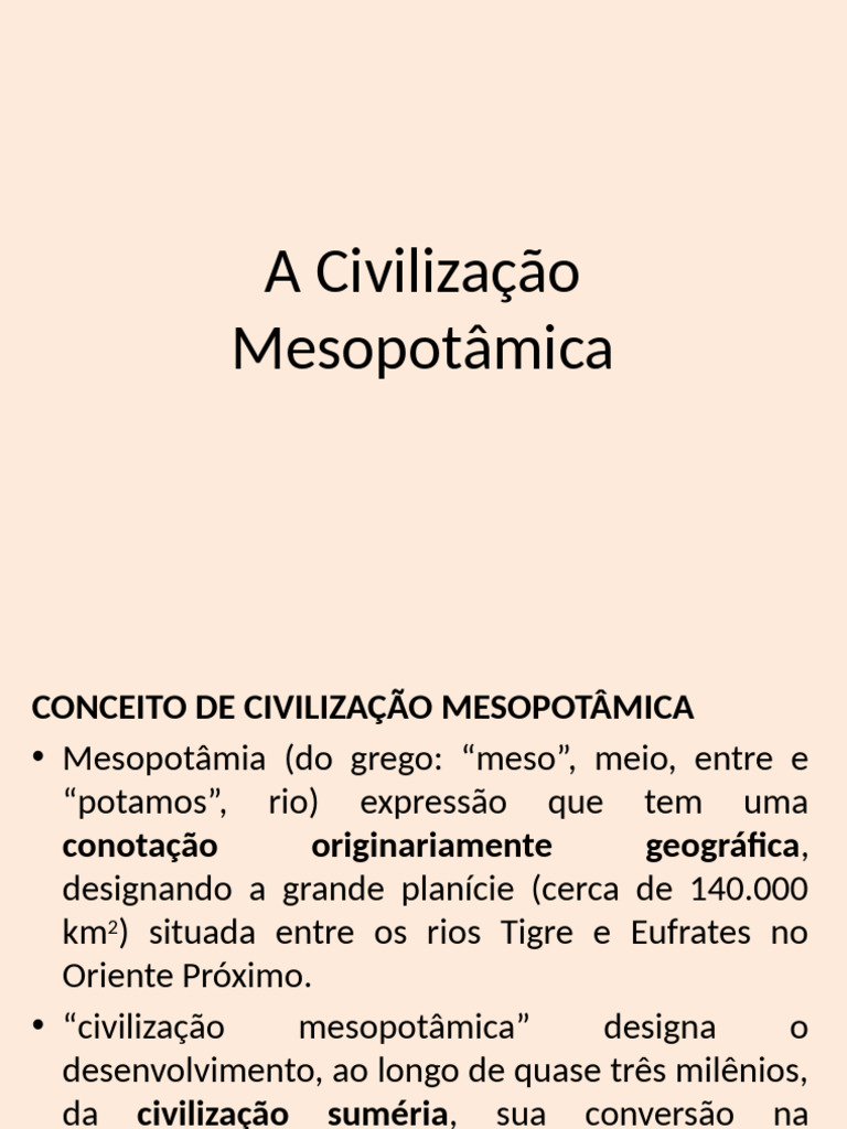 Civilização Mesopotâmica: História e Cultura | PDF | Mesopotâmia | Suméria