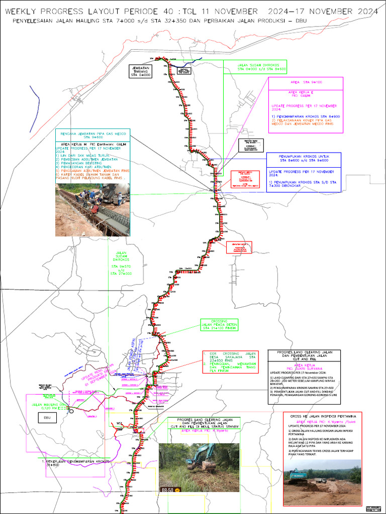 Layout Weekly Progress 40 - Penyelesaian Jalan Hauling To DBU 17.11.24 ...