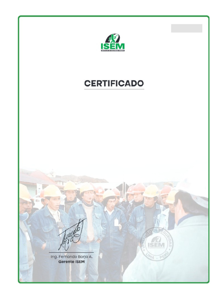 Certificado de Cursos IPERC y ATS | PDF