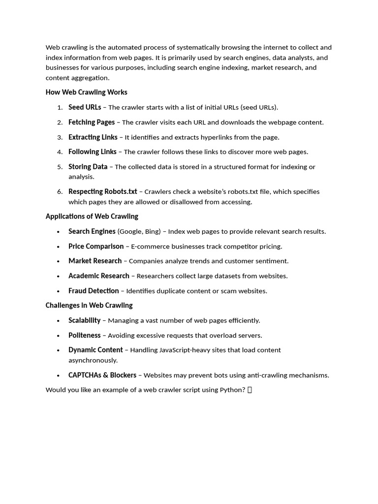 Understanding Web Crawling Basics | PDF | World Wide Web | Internet & Web