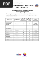 2026 NFOT Sining Tanghalan Guidelines | PDF | Dances | Ballet