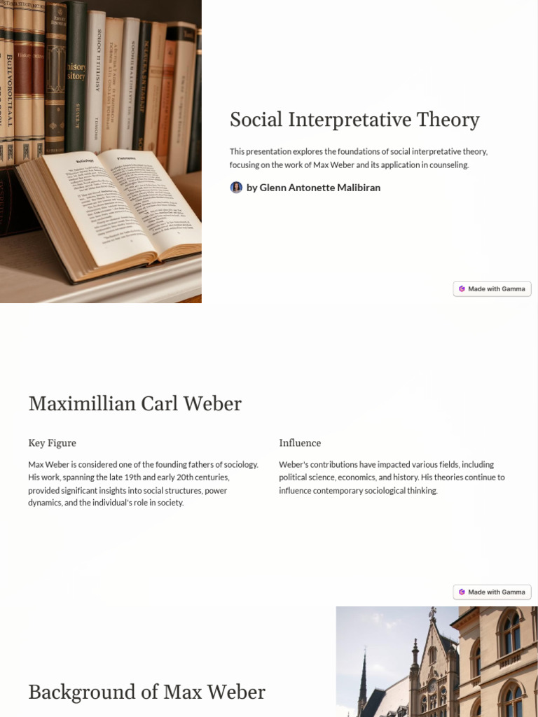 Social Interpretative Theory in Counseling | PDF | Max Weber | Sociology