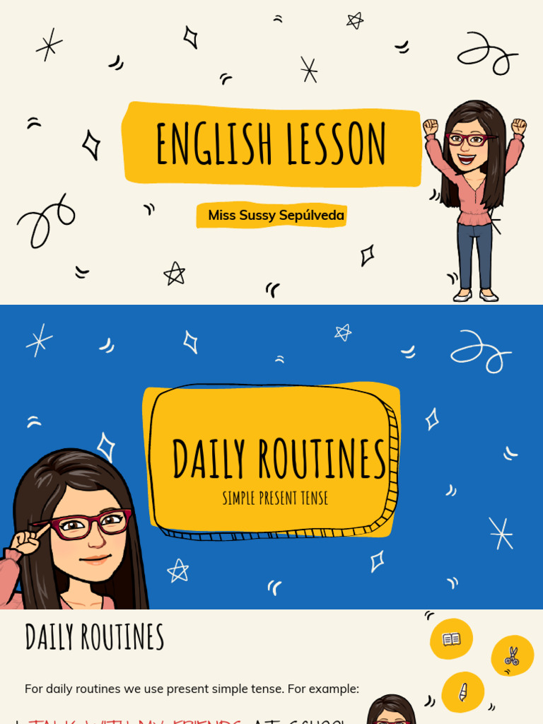 Daily Routines in Simple Present Tense | PDF