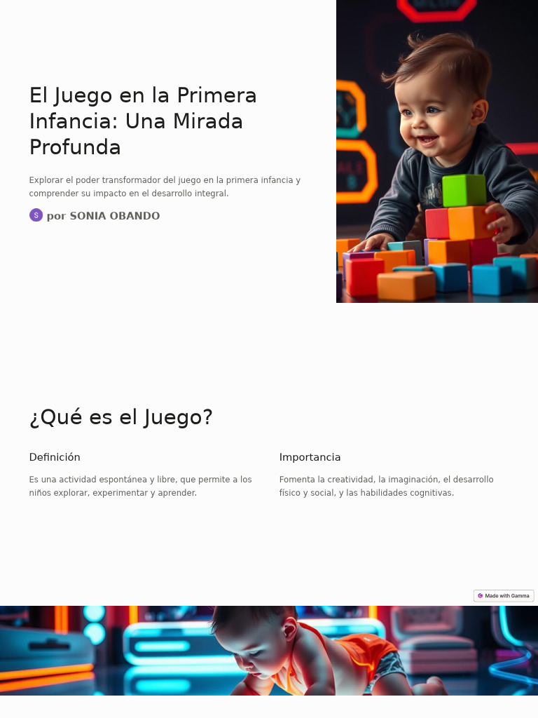 Impacto del Juego en la Primera Infancia | PDF | Aprendizaje | Imaginación