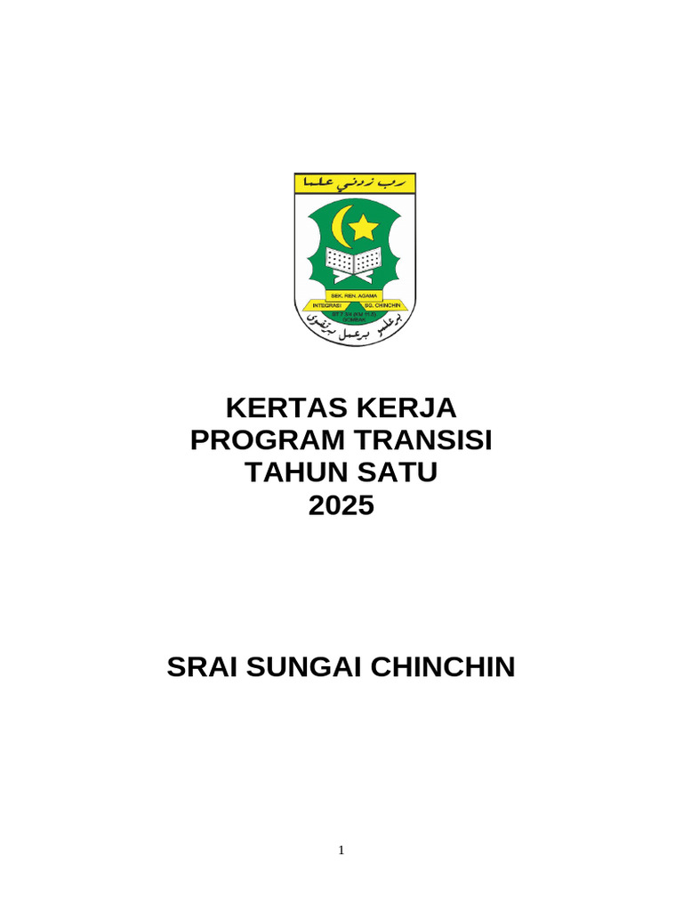 Kertas Kerja Transisi Tahun 1 | PDF