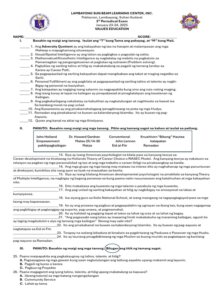3RD Quarter | PDF