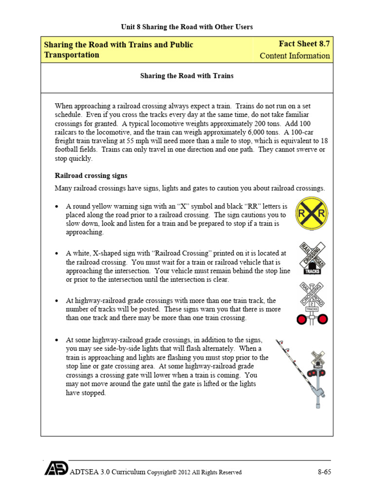 Safe Railroad Crossing Guidelines | PDF | Train | Traffic