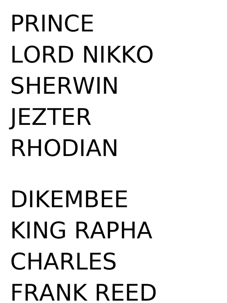 Names For Chair | PDF