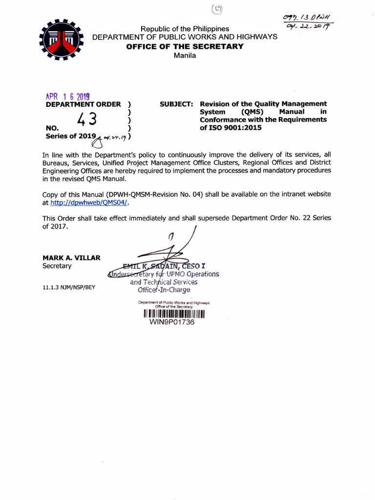 Revised QMS Manual Implementation | PDF