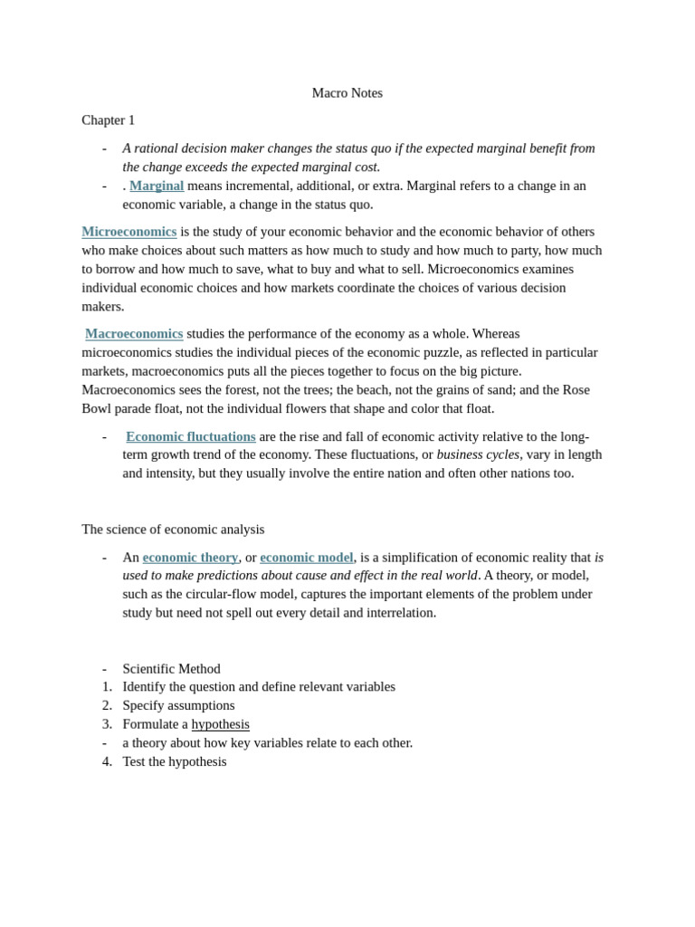 Macro Notes | PDF