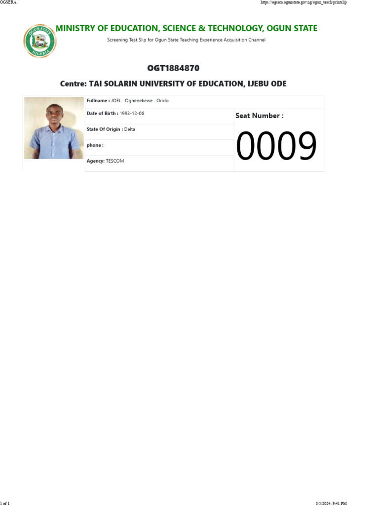 Screen Form | PDF