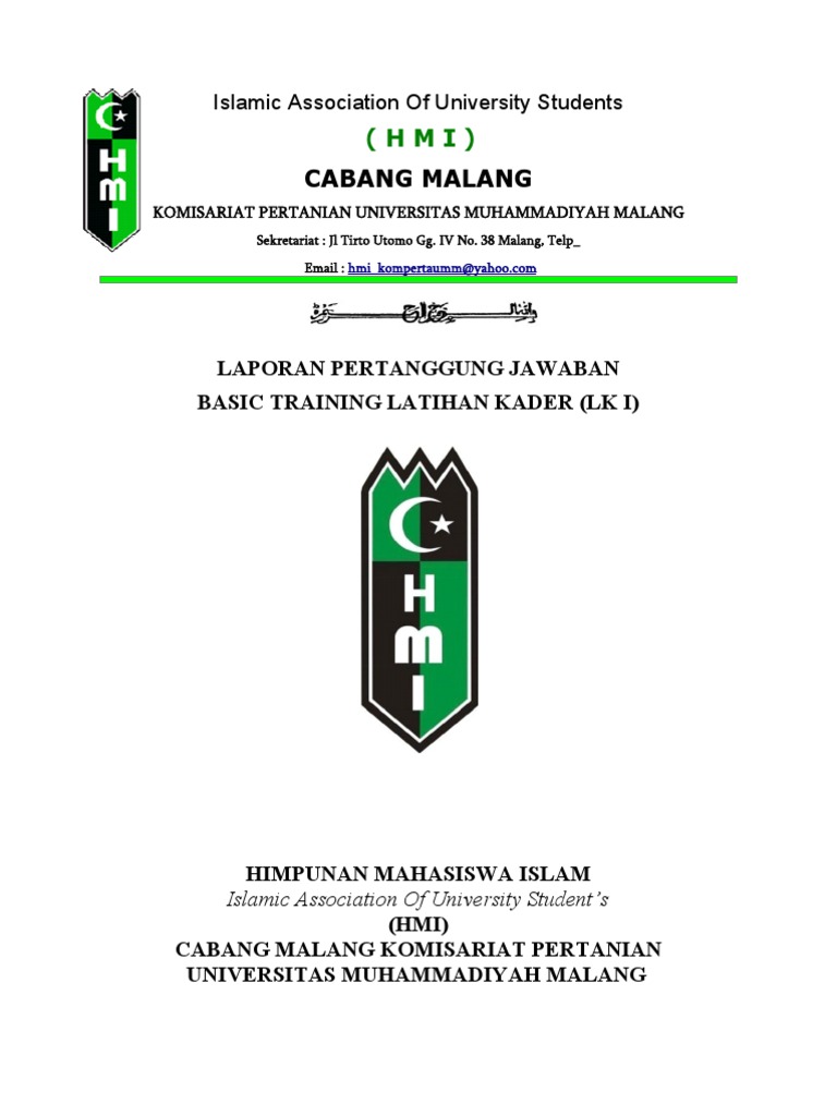 Contoh Laporan Pertanggung Jawaban Hmi Blog Sekolah