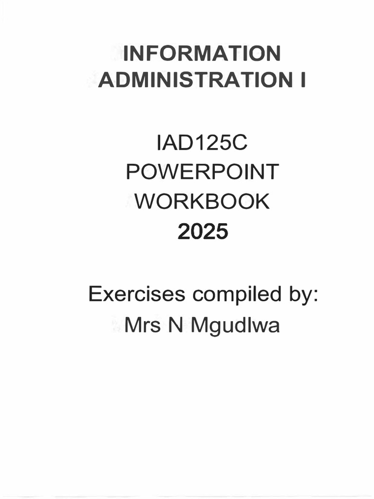 PowerPoint Workbook IAD125C 2025 | PDF