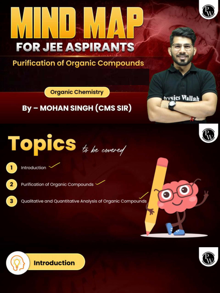 Purification of Organic Compounds - Class Notes | PDF