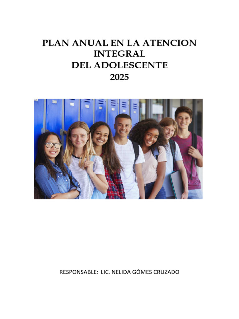 Plan Integral de Atención Adolescente 2025 | PDF | Adolescencia | Las ...