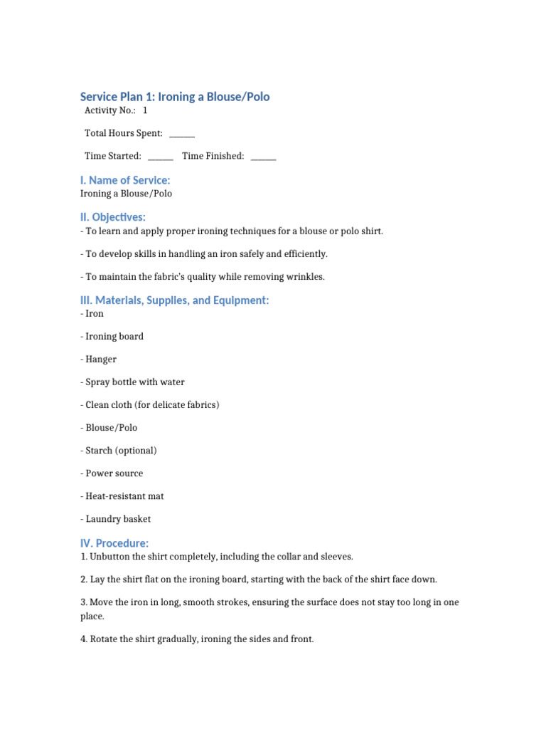 Ironing Techniques for Blouses and Pants | PDF | Seam (Sewing) | Blouse