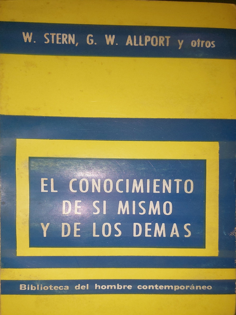 Stern, Allport y Otros - El Conocimiento de Si Mismo | PDF