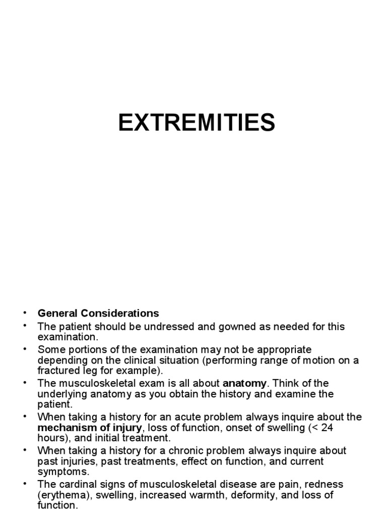 Extremities | PDF | Anatomical Terms Of Motion | Knee